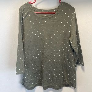 J Jill Pima 3/4 sleeve scoop neck tee